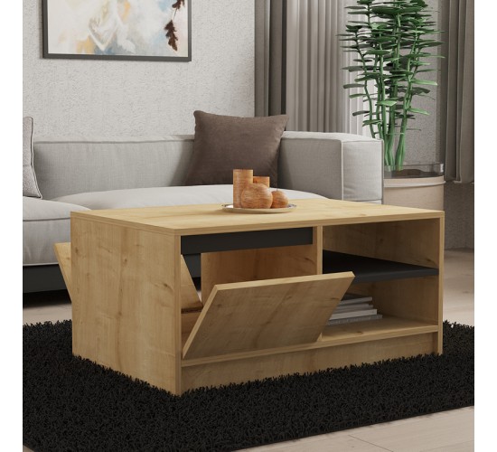 Τραπέζι σαλονιού Narli σε oak απόχρωση 90x60x45εκ Υλικό: MELAMINE COATED PARTICLE BOARD 18mm. 120-000512 Τραπέζι σαλονιού Narli σε oak απόχρωση 90x60x45εκ Υλικό: MELAMINE COATED PARTICLE BOARD 18mm. 120-000512