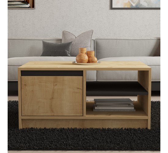 Τραπέζι σαλονιού Narli σε oak απόχρωση 90x60x45εκ Υλικό: MELAMINE COATED PARTICLE BOARD 18mm. 120-000512 Τραπέζι σαλονιού Narli σε oak απόχρωση 90x60x45εκ Υλικό: MELAMINE COATED PARTICLE BOARD 18mm. 120-000512