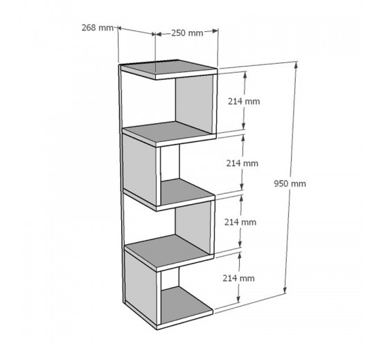 Ραφιέρα επιδαπέδια Pratel σε oak απόχρωση 25x27x95εκ Υλικό: MELAMINE COATED PARTICLE BOARD 18mm. 120-000516 Ραφιέρα επιδαπέδια Pratel σε oak απόχρωση 25x27x95εκ Υλικό: MELAMINE COATED PARTICLE BOARD 18mm. 120-000516