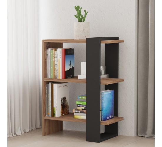 Βιβλιοθήκη Maverick σε sonoma-ανθρακί απόχρωση 51,8x25x70εκ Υλικό: MELAMINE COATED PARTICLE BOARD 18mm. 120-000517 Βιβλιοθήκη Maverick σε sonoma-ανθρακί απόχρωση 51,8x25x70εκ Υλικό: MELAMINE COATED PARTICLE BOARD 18mm. 120-000517