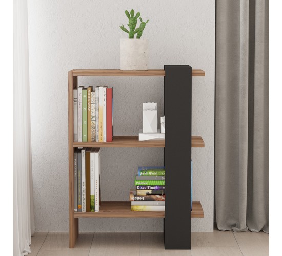 Βιβλιοθήκη Maverick σε sonoma-ανθρακί απόχρωση 51,8x25x70εκ Υλικό: MELAMINE COATED PARTICLE BOARD 18mm. 120-000517 Βιβλιοθήκη Maverick σε sonoma-ανθρακί απόχρωση 51,8x25x70εκ Υλικό: MELAMINE COATED PARTICLE BOARD 18mm. 120-000517
