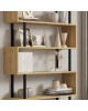 Βιβλιοθήκη Ziza σε oak απόχρωση 90x22x162.6εκ Υλικό: MELAMINE COATED PARTICLE BOARD 18mm. 120-000518 Βιβλιοθήκη Ziza σε oak απόχρωση 90x22x162.6εκ Υλικό: MELAMINE COATED PARTICLE BOARD 18mm. 120-000518