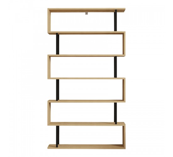 Βιβλιοθήκη Ziza σε oak απόχρωση 90x22x162.6εκ Υλικό: MELAMINE COATED PARTICLE BOARD 18mm. 120-000518 Βιβλιοθήκη Ziza σε oak απόχρωση 90x22x162.6εκ Υλικό: MELAMINE COATED PARTICLE BOARD 18mm. 120-000518