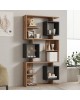 Βιβλιοθήκη Cubix σε sonoma-ανθρακί απόχρωση 90x24,6x171,90εκ Υλικό: MELAMINE COATED PARTICLE BOARD 18mm. 120-000519 Βιβλιοθήκη Cubix σε sonoma-ανθρακί απόχρωση 90x24,6x171,90εκ Υλικό: MELAMINE COATED PARTICLE BOARD 18mm. 120-000519