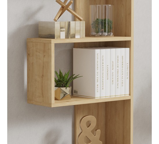 Βιβλιοθήκη Cascade σε oak απόχρωση 51.8x22x150εκ Υλικό: MELAMINE COATED PARTICLE BOARD 18mm. 120-000522 Βιβλιοθήκη Cascade σε oak απόχρωση 51.8x22x150εκ Υλικό: MELAMINE COATED PARTICLE BOARD 18mm. 120-000522