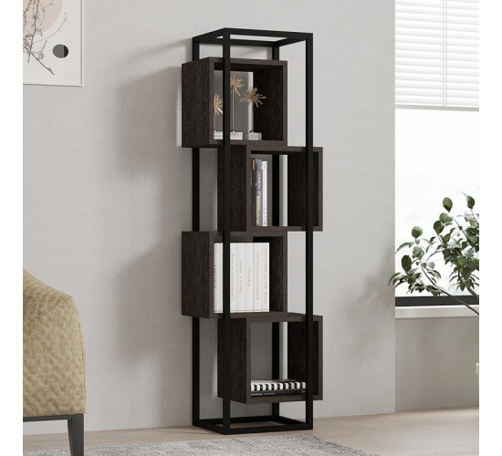 Βιβλιοθήκη Gridur σε σκούρο καρυδί απόχρωση 44x29x140εκ Υλικό: MELAMINE COATED PARTICLE BOARD 18mm. 120-000523 Βιβλιοθήκη Gridur σε σκούρο καρυδί απόχρωση 44x29x140εκ Υλικό: MELAMINE COATED PARTICLE BOARD 18mm. 120-000523