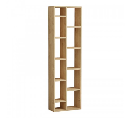 Βιβλιοθήκη Minicu σε oak απόχρωση 44,4x19,6x150εκ Υλικό: MELAMINE COATED PARTICLE BOARD 18mm. 120-000527 Βιβλιοθήκη Minicu σε oak απόχρωση 44,4x19,6x150εκ Υλικό: MELAMINE COATED PARTICLE BOARD 18mm. 120-000527