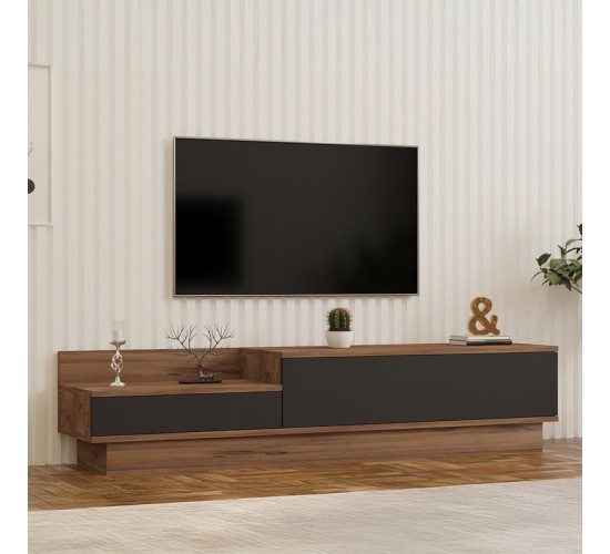 Έπιπλο τηλεόρασης Eclipse σε sonoma-ανθρακί απόχρωση 160x35x35εκ Υλικό: MELAMINE COATED PARTICLE BOARD 18mm. 120-000532 Έπιπλο τηλεόρασης Eclipse σε sonoma-ανθρακί απόχρωση 160x35x35εκ Υλικό: MELAMINE COATED PARTICLE BOARD 18mm. 120-000532