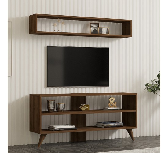 Σύνθετο σαλονιού Prestige σε καρυδί απόχρωση 120x29,6x50εκ Υλικό: MELAMINE COATED PARTICLE BOARD 18mm. 120-000535 Σύνθετο σαλονιού Prestige σε καρυδί απόχρωση 120x29,6x50εκ Υλικό: MELAMINE COATED PARTICLE BOARD 18mm. 120-000535