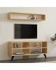 Σύνθετο σαλονιού Prestige σε oak απόχρωση 120x29,6x50εκ Υλικό: MELAMINE COATED PARTICLE BOARD 18mm. 120-000536 Σύνθετο σαλονιού Prestige σε oak απόχρωση 120x29,6x50εκ Υλικό: MELAMINE COATED PARTICLE BOARD 18mm. 120-000536