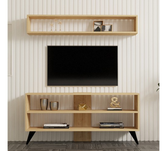 Σύνθετο σαλονιού Prestige σε oak απόχρωση 120x29,6x50εκ Υλικό: MELAMINE COATED PARTICLE BOARD 18mm. 120-000536 Σύνθετο σαλονιού Prestige σε oak απόχρωση 120x29,6x50εκ Υλικό: MELAMINE COATED PARTICLE BOARD 18mm. 120-000536