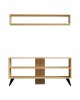 Σύνθετο σαλονιού Prestige σε oak απόχρωση 120x29,6x50εκ Υλικό: MELAMINE COATED PARTICLE BOARD 18mm. 120-000536 Σύνθετο σαλονιού Prestige σε oak απόχρωση 120x29,6x50εκ Υλικό: MELAMINE COATED PARTICLE BOARD 18mm. 120-000536