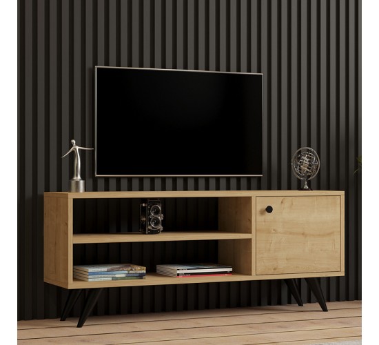 Έπιπλο τηλεόρασης Wison σε oak απόχρωση 120x29x50εκ Υλικό: MELAMINE COATED PARTICLE BOARD 18mm. 120-000542 Έπιπλο τηλεόρασης Wison σε oak απόχρωση 120x29x50εκ Υλικό: MELAMINE COATED PARTICLE BOARD 18mm. 120-000542