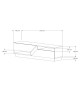 Έπιπλο τηλεόρασης Cogo σε όψη τραβερτίνας 160x40x45εκ Υλικό: MELAMINE COATED PARTICLE BOARD 18mm. 120-000543 Έπιπλο τηλεόρασης Cogo σε όψη τραβερτίνας 160x40x45εκ Υλικό: MELAMINE COATED PARTICLE BOARD 18mm. 120-000543
