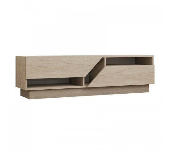 Έπιπλο τηλεόρασης Cogo σε όψη τραβερτίνας 160x40x45εκ Υλικό: MELAMINE COATED PARTICLE BOARD 18mm. 120-000543 Έπιπλο τηλεόρασης Cogo σε όψη τραβερτίνας 160x40x45εκ Υλικό: MELAMINE COATED PARTICLE BOARD 18mm. 120-000543