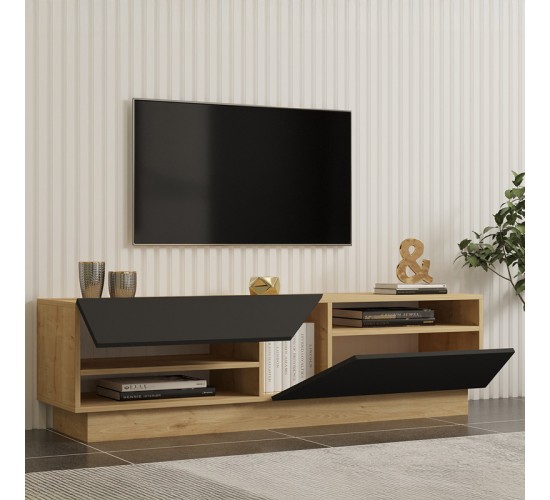 Έπιπλο τηλεόρασης Cogo σε oak- ανθρακί απόχρωση 160x40x45εκ Υλικό: MELAMINE COATED PARTICLE BOARD 18mm. 120-000544 Έπιπλο τηλεόρασης Cogo σε oak- ανθρακί απόχρωση 160x40x45εκ Υλικό: MELAMINE COATED PARTICLE BOARD 18mm. 120-000544