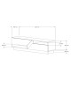 Έπιπλο τηλεόρασης Cogo σε oak- ανθρακί απόχρωση 160x40x45εκ Υλικό: MELAMINE COATED PARTICLE BOARD 18mm. 120-000544 Έπιπλο τηλεόρασης Cogo σε oak- ανθρακί απόχρωση 160x40x45εκ Υλικό: MELAMINE COATED PARTICLE BOARD 18mm. 120-000544