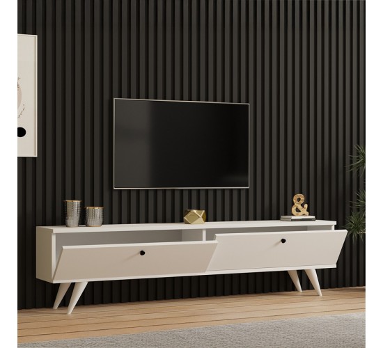 Έπιπλο τηλεόρασης Jate σε λευκή απόχρωση 160x25x40εκ Υλικό: MELAMINE COATED PARTICLE BOARD 18mm. 120-000547 Έπιπλο τηλεόρασης Jate σε λευκή απόχρωση 160x25x40εκ Υλικό: MELAMINE COATED PARTICLE BOARD 18mm. 120-000547