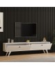Έπιπλο τηλεόρασης Jate σε λευκή απόχρωση 160x25x40εκ Υλικό: MELAMINE COATED PARTICLE BOARD 18mm. 120-000547 Έπιπλο τηλεόρασης Jate σε λευκή απόχρωση 160x25x40εκ Υλικό: MELAMINE COATED PARTICLE BOARD 18mm. 120-000547