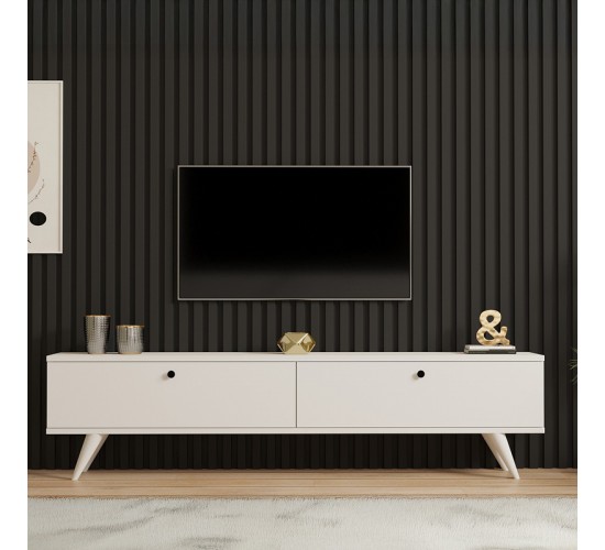 Έπιπλο τηλεόρασης Jate σε λευκή απόχρωση 160x25x40εκ Υλικό: MELAMINE COATED PARTICLE BOARD 18mm. 120-000547 Έπιπλο τηλεόρασης Jate σε λευκή απόχρωση 160x25x40εκ Υλικό: MELAMINE COATED PARTICLE BOARD 18mm. 120-000547