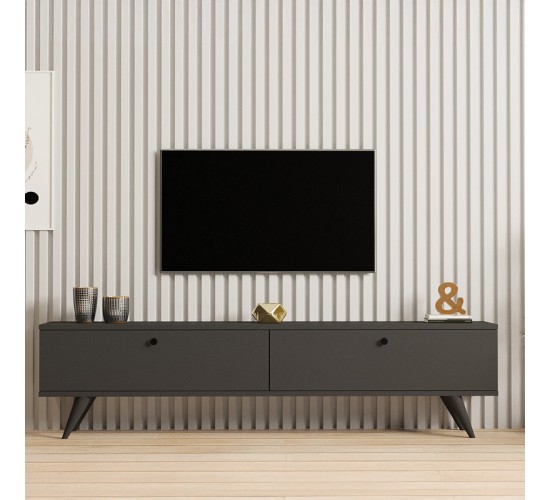 Έπιπλο τηλεόρασης Jate σε ανθρακί απόχρωση 160x25x40εκ Υλικό: MELAMINE COATED PARTICLE BOARD 18mm. 120-000548 Έπιπλο τηλεόρασης Jate σε ανθρακί απόχρωση 160x25x40εκ Υλικό: MELAMINE COATED PARTICLE BOARD 18mm. 120-000548