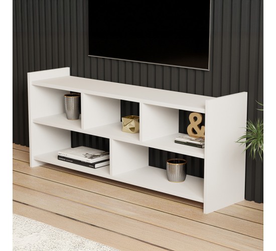 Έπιπλο τηλεόρασης Kapri σε λευκή απόχρωση 120x28x55εκ Υλικό: MELAMINE COATED PARTICLE BOARD 18mm. 120-000550 Έπιπλο τηλεόρασης Kapri σε λευκή απόχρωση 120x28x55εκ Υλικό: MELAMINE COATED PARTICLE BOARD 18mm. 120-000550