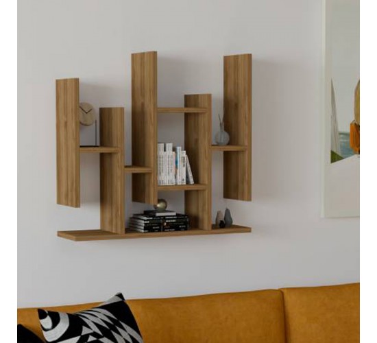 Ραφιέρα τοίχου Bemba σε καρυδί απόχρωση 70x19,6x68,8εκ Υλικό: MELAMINE COATED PARTICLE BOARD 18mm. 120-000556 Ραφιέρα τοίχου Bemba σε καρυδί απόχρωση 70x19,6x68,8εκ Υλικό: MELAMINE COATED PARTICLE BOARD 18mm. 120-000556