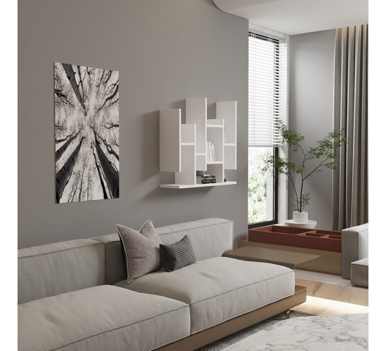 Ραφιέρα τοίχου Bemba σε λευκή απόχρωση 70x19,6x68,8εκ Υλικό: MELAMINE COATED PARTICLE BOARD 18mm. 120-000557 Ραφιέρα τοίχου Bemba σε λευκή απόχρωση 70x19,6x68,8εκ Υλικό: MELAMINE COATED PARTICLE BOARD 18mm. 120-000557