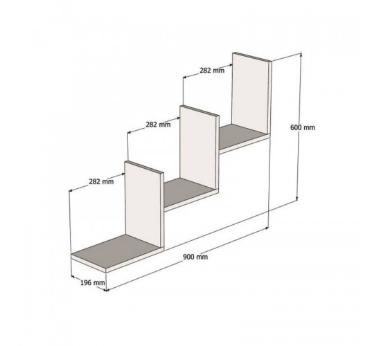 Ραφιέρα τοίχου Mauer σε καρυδι απόχρωση 90x19,6x60εκ Υλικό: MELAMINE COATED PARTICLE BOARD 18mm. 120-000559 Ραφιέρα τοίχου Mauer σε καρυδι απόχρωση 90x19,6x60εκ Υλικό: MELAMINE COATED PARTICLE BOARD 18mm. 120-000559