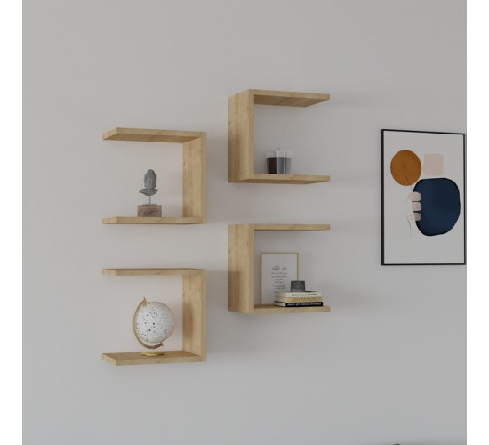 Ραφιέρα τοίχου Perari 4τεμ.σε oak απόχρωση 30x19.6x30εκ Υλικό: MELAMINE COATED PARTICLE BOARD 18mm. 120-000562 Ραφιέρα τοίχου Perari 4τεμ.σε oak απόχρωση 30x19.6x30εκ Υλικό: MELAMINE COATED PARTICLE BOARD 18mm. 120-000562