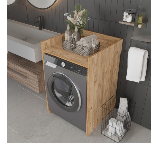 Έπιπλο πλυντηρίου Cuci σε oak απόχρωση 60x62x99εκ Υλικό: MELAMINE COATED PARTICLE BOARD 120-000597 Έπιπλο πλυντηρίου Cuci σε oak απόχρωση 60x62x99εκ Υλικό: MELAMINE COATED PARTICLE BOARD 120-000597