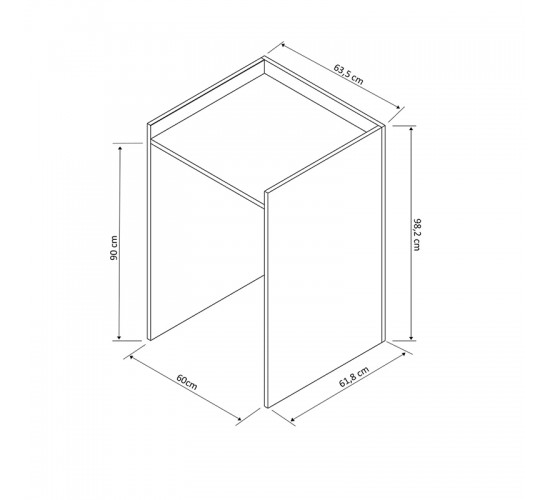 Έπιπλο πλυντηρίου Cuci σε oak απόχρωση 60x62x99εκ Υλικό: MELAMINE COATED PARTICLE BOARD 120-000597 Έπιπλο πλυντηρίου Cuci σε oak απόχρωση 60x62x99εκ Υλικό: MELAMINE COATED PARTICLE BOARD 120-000597