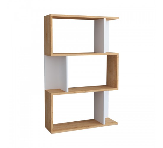 Βιβλιοθήκη Kadu σε oak-λευκή απόχρωση 72x22x108εκ Υλικό: MELAMINE COATED PARTICLE BOARD 18mm. 120-000613 Βιβλιοθήκη Kadu σε oak-λευκή απόχρωση 72x22x108εκ Υλικό: MELAMINE COATED PARTICLE BOARD 18mm. 120-000613