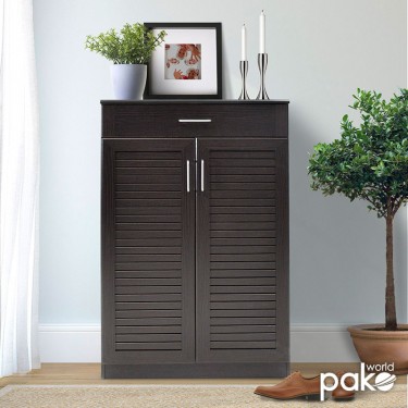 Παπουτσοθήκη-ντουλάπι SANTE 20 ζεύγων χρώμα wenge 80x37x123εκ Υλικό: CLIPBOARD 16mm & 18mm WITH 3D PAPER WOOD - MDF 123-000002
