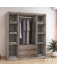 Ντουλάπα ρούχων τετράφυλλη OLYMPUS χρώμα castillo-toro 159x57x183εκ Υλικό: CLIPBOARD 16mm & TOP 2.5CM - 3D PAPER WOOD 123-000023 Ντουλάπα ρούχων τετράφυλλη OLYMPUS χρώμα castillo-toro 159x57x183εκ Υλικό: CLIPBOARD 16mm & TOP 2.5CM - 3D PAPER WOOD 123-000023