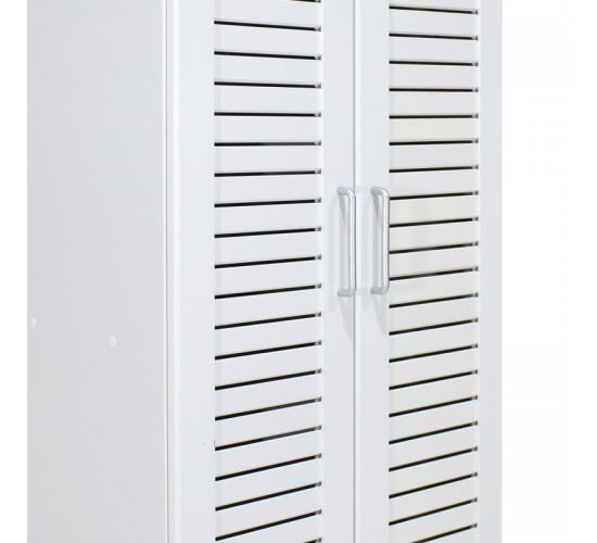 Παπουτσοθήκη-ντουλάπα SANTE 21 ζευγών σε λευκό 60x37x183εκ Υλικό: MDF & CLIPBOARD 16mm & 18mm WITH PAPER MELAMINE WOOD 123-000028