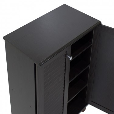 Παπουτσοθήκη-ντουλάπι SANTO 10 ζεύγων χρώμα wenge 60x34,5x91,5εκ Υλικό: CLIPBOARD 16mm WITH PAPER WOOD 123-000030