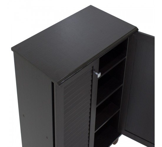 Παπουτσοθήκη-ντουλάπι SANTO 10 ζεύγων χρώμα wenge 60x34,5x91,5εκ Υλικό: CLIPBOARD 16mm WITH PAPER WOOD 123-000030