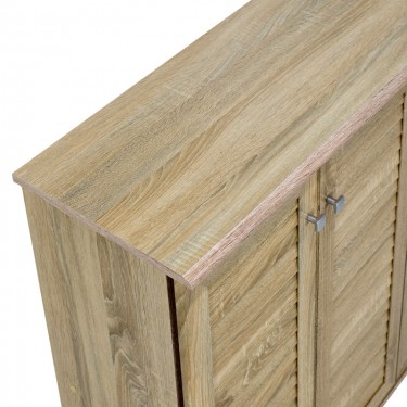 Παπουτσοθήκη-ντουλάπι SANTO 16 ζεύγων χρώμα sonoma 89,5x34,5x91,5εκ Υλικό: CLIPBOARD 16mm WITH PAPER WOOD 123-000031