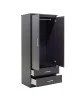 Ντουλάπα ρούχων δίφυλλη OLYMPUS χρώμα wenge 81x57x183εκ Υλικό: CLIPBOARD 16mm & 2.5cm- 3D PAPER WOOD 123-000044 Ντουλάπα ρούχων δίφυλλη OLYMPUS χρώμα wenge 81x57x183εκ Υλικό: CLIPBOARD 16mm & 2.5cm- 3D PAPER WOOD 123-000044