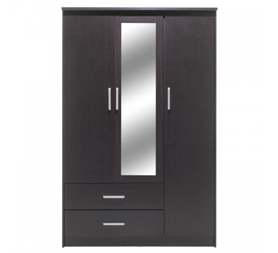 Ντουλάπα ρούχων τρίφυλλη OLYMPUS χρώμα wenge 120x57x183εκ Υλικό: CLIPBOARD 16mm & 2.5cm- 3D PAPER WOOD 123-000045 Ντουλάπα ρούχων τρίφυλλη OLYMPUS χρώμα wenge 120x57x183εκ Υλικό: CLIPBOARD 16mm & 2.5cm- 3D PAPER WOOD 123-000045