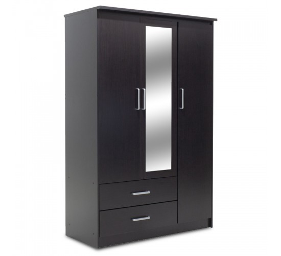 Ντουλάπα ρούχων τρίφυλλη OLYMPUS χρώμα wenge 120x57x183εκ Υλικό: CLIPBOARD 16mm & 2.5cm- 3D PAPER WOOD 123-000045 Ντουλάπα ρούχων τρίφυλλη OLYMPUS χρώμα wenge 120x57x183εκ Υλικό: CLIPBOARD 16mm & 2.5cm- 3D PAPER WOOD 123-000045