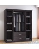 Ντουλάπα ρούχων τετράφυλλη OLYMPUS χρώμα wenge 159x57x183εκ Υλικό: CLIPBOARD 16mm & 2.5cm- 3D PAPER WOOD 123-000046 Ντουλάπα ρούχων τετράφυλλη OLYMPUS χρώμα wenge 159x57x183εκ Υλικό: CLIPBOARD 16mm & 2.5cm- 3D PAPER WOOD 123-000046