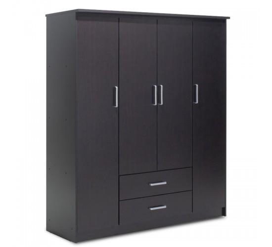 Ντουλάπα ρούχων τετράφυλλη OLYMPUS χρώμα wenge 159x57x183εκ Υλικό: CLIPBOARD 16mm & 2.5cm- 3D PAPER WOOD 123-000046 Ντουλάπα ρούχων τετράφυλλη OLYMPUS χρώμα wenge 159x57x183εκ Υλικό: CLIPBOARD 16mm & 2.5cm- 3D PAPER WOOD 123-000046
