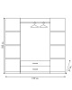 Ντουλάπα ρούχων τετράφυλλη OLYMPUS χρώμα wenge 159x57x183εκ Υλικό: CLIPBOARD 16mm & 2.5cm- 3D PAPER WOOD 123-000046 Ντουλάπα ρούχων τετράφυλλη OLYMPUS χρώμα wenge 159x57x183εκ Υλικό: CLIPBOARD 16mm & 2.5cm- 3D PAPER WOOD 123-000046