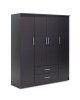 Ντουλάπα ρούχων τετράφυλλη OLYMPUS χρώμα wenge 159x57x183εκ Υλικό: CLIPBOARD 16mm & 2.5cm- 3D PAPER WOOD 123-000046 Ντουλάπα ρούχων τετράφυλλη OLYMPUS χρώμα wenge 159x57x183εκ Υλικό: CLIPBOARD 16mm & 2.5cm- 3D PAPER WOOD 123-000046