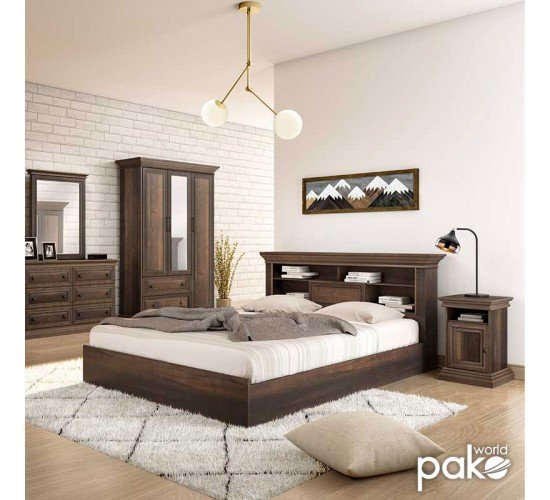 Κρεβάτι διπλό Mozart σε χρώμα καρυδί 160x200εκ Υλικό: MDF & 3D PAPER LAMINATED WOOD 15 MM & 50MM Frame thickness: 1.5 mm Lid thickness: 5 cm 123-000122 Κρεβάτι διπλό Mozart σε χρώμα καρυδί 160x200εκ Υλικό: MDF & 3D PAPER LAMINATED WOOD 15 MM & 50MM Frame thickness: 1.5 mm Lid thickness: 5 cm 123-000122