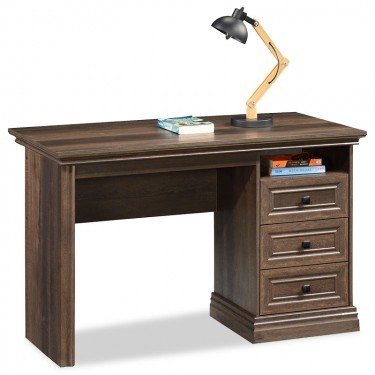 Γραφείο εργασίας Mozart με συρτάρια χρώμα καρυδί 121x60x78εκ Υλικό: MDF & 3D PAPER LAMINATED WOOD 15 MM  & 50MM 123-000124