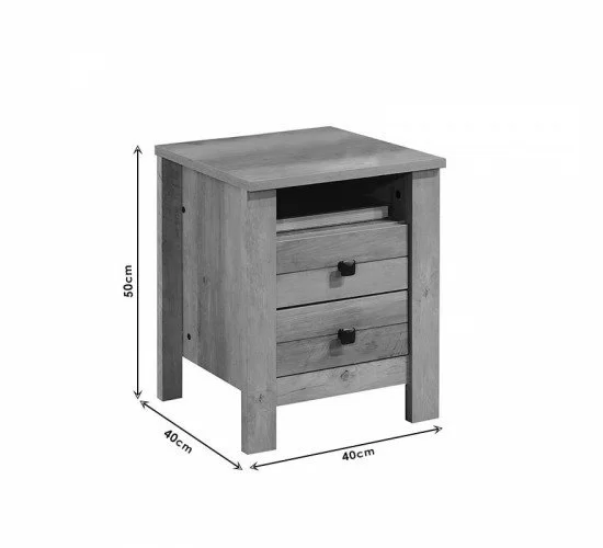 Κομοδίνο Tara rustic oak 40x40x50,5εκ Υλικό: MDF & CLIPBOARD 16mm & 50mm WITH PAPER WOOD 123-000164 Κομοδίνο Tara rustic oak 40x40x50,5εκ Υλικό: MDF & CLIPBOARD 16mm & 50mm WITH PAPER WOOD 123-000164