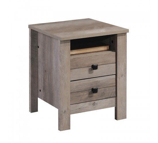 Κομοδίνο Tara rustic oak 40x40x50,5εκ Υλικό: MDF & CLIPBOARD 16mm & 50mm WITH PAPER WOOD 123-000164